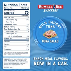 Tuna Salad Snackers – Ready to Eat, 9g Protein, 3 oz Easy Open Can (Pack of 16)