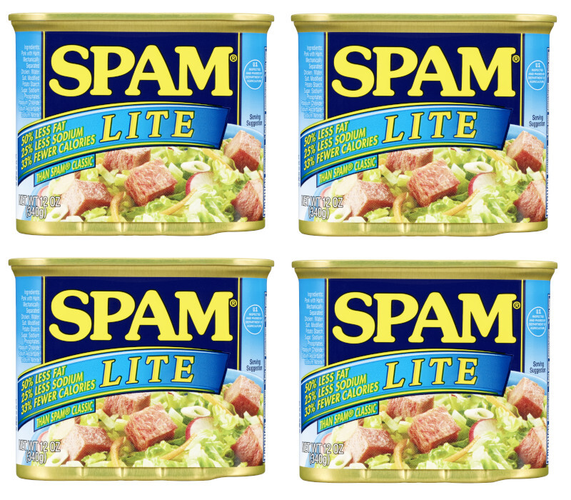 SPAM LITE 4 Set 12 oz. Cans, Meat Food Pork FRESH – Exp. 2025