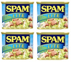 SPAM LITE 4 Set 12 oz. Cans, Meat Food Pork FRESH – Exp. 2025