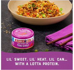 Bumble Bee Snackers Thai Chili – 14g Protein per Serving – No Draining, Ready to