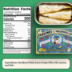 Sardine 4-Pack 2x Lemon & 2x Hot Pepper MSC-Certified Wild-Caught Hand-Packed