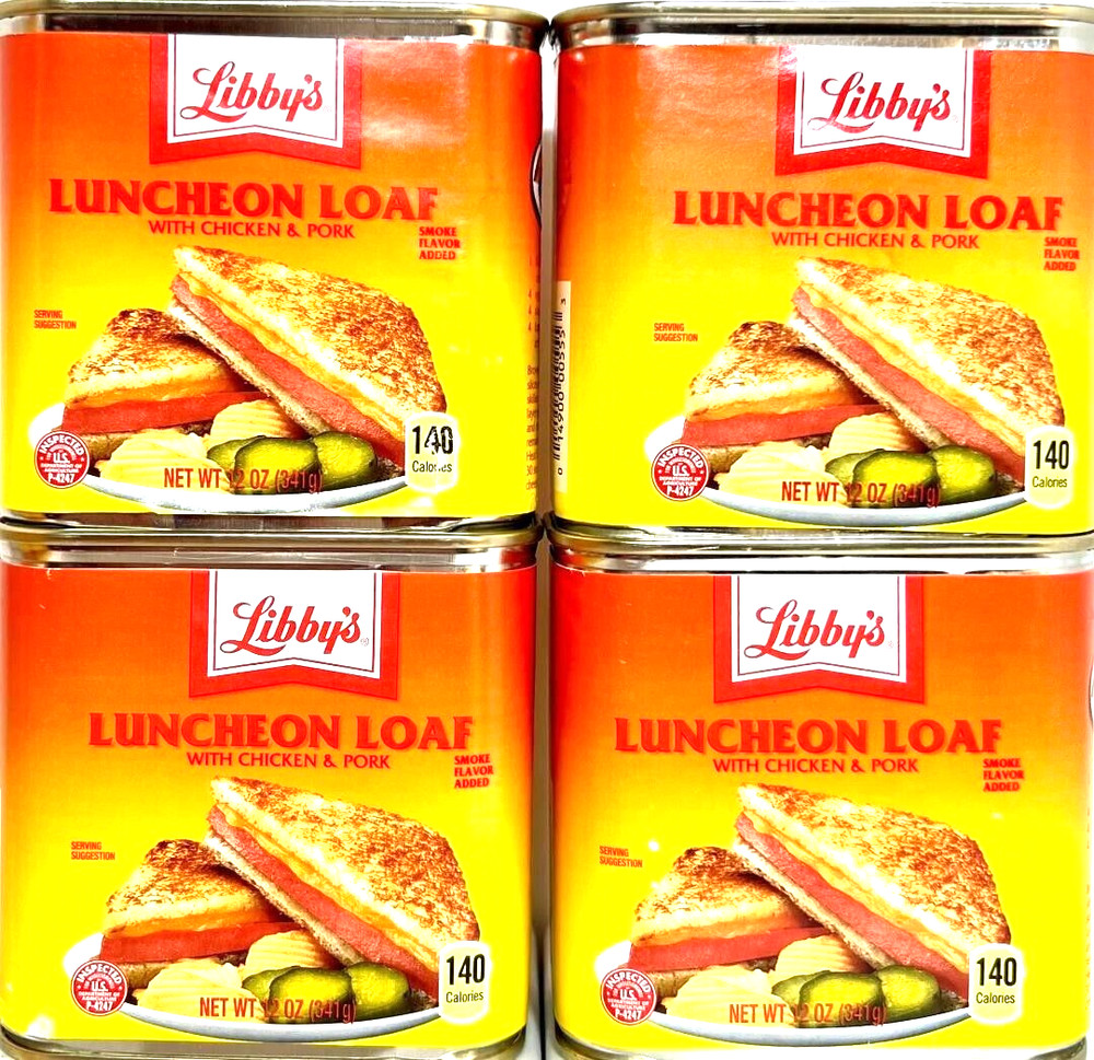 Libby’s Luncheon Loaf with Chicken & Pork 12 oz ( Pack of 4 )