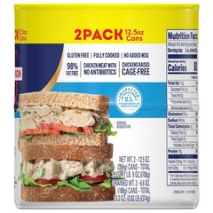 Chunk Chicken Breast in Water Canned 12.5oz 2 Pack,Free shipping in 2 days…