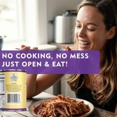 12 Cans – Grandma Werling’s Shredded Seasoned Pork with BBQ Sauce 14.5 Oz Cooked