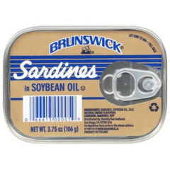 Brunswick Sardines in Soybean Oil, 3.75 Oz Can (Pack of 12) – 14G Protein per