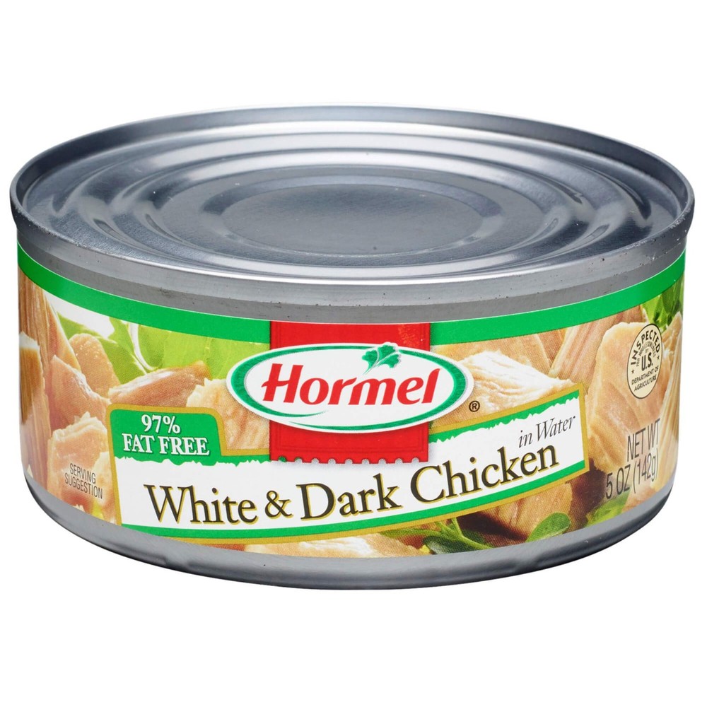 Hormel Canned White and Dark Chunk Chicken, 5 Ounce Pack of 12