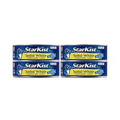 StarKist Solid White Albacore Tuna in Water, 5 oz Can, 5 Ounce (Pack of 4)