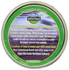 Wild Planet, Wild Albacore Tuna, No Salt Added, 5 Ounce Cans