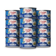 Convenient 12 Pack of Wild Caught Crab Meat – 6 Ounce Cans for Healthy Meals