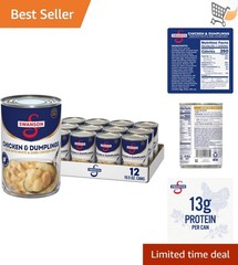 Canned Chicken and Dumplings 10.5 OZ Case of 12 Souper Meal Ready-to-eat