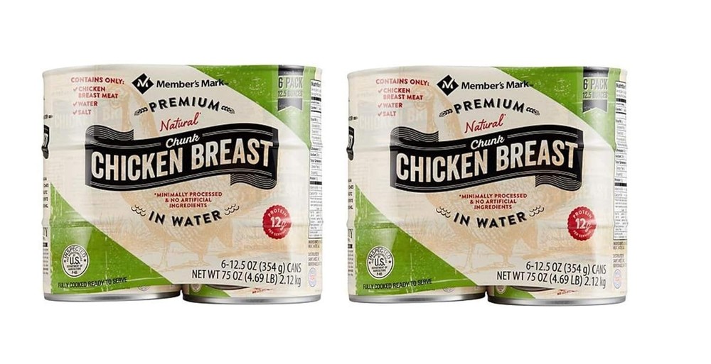 Member’s Mark Premium Chunk Chicken Breast 12.5 Ounce 6 Count Pack of 2