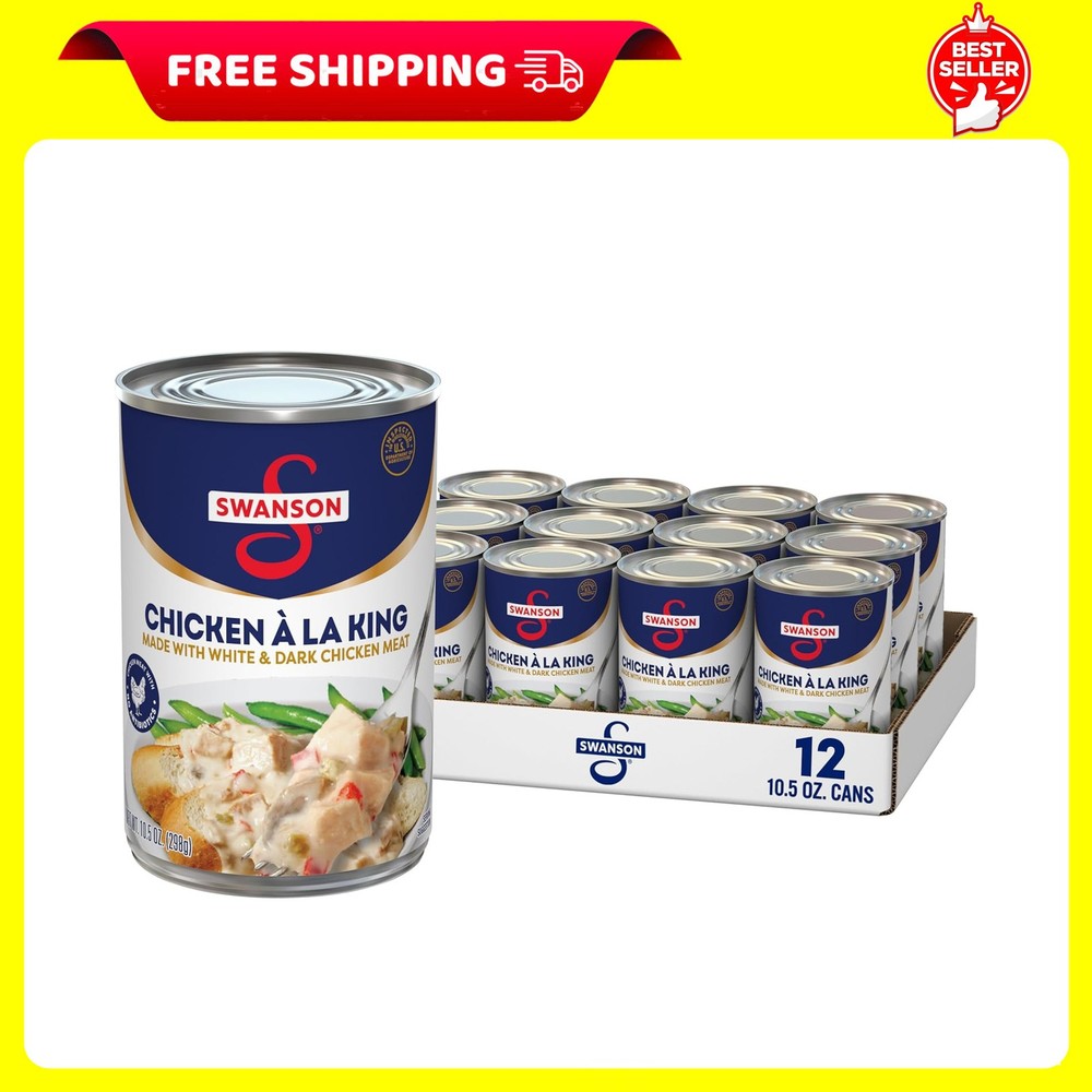Swanson Chicken & Dumplings Made with White & Dark Chicken Meat, 10.5 Ounce Can,