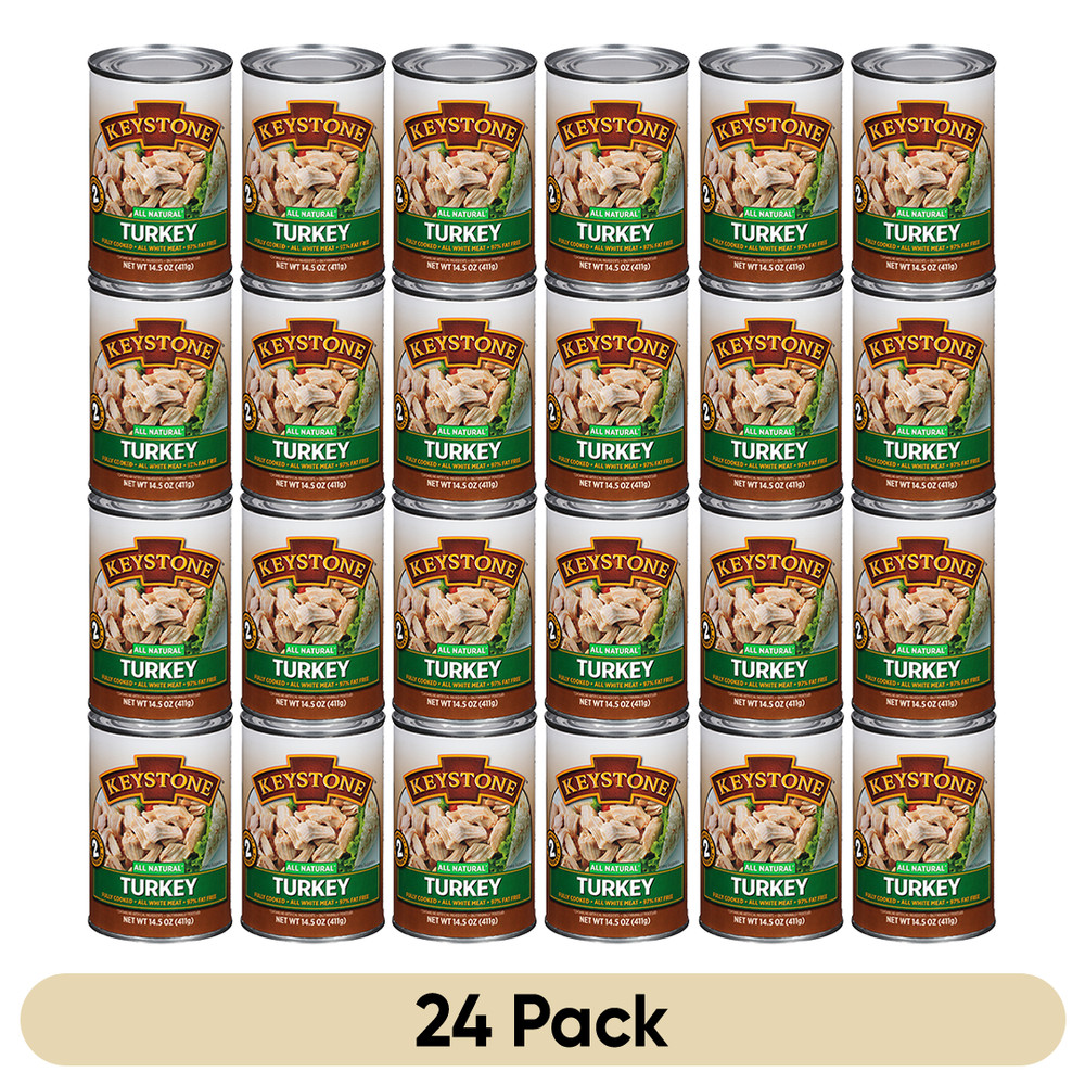 Keystone Meats Turkey 14.5oz – Pack of 24 Cans | Fully Cooked, No Preservatives