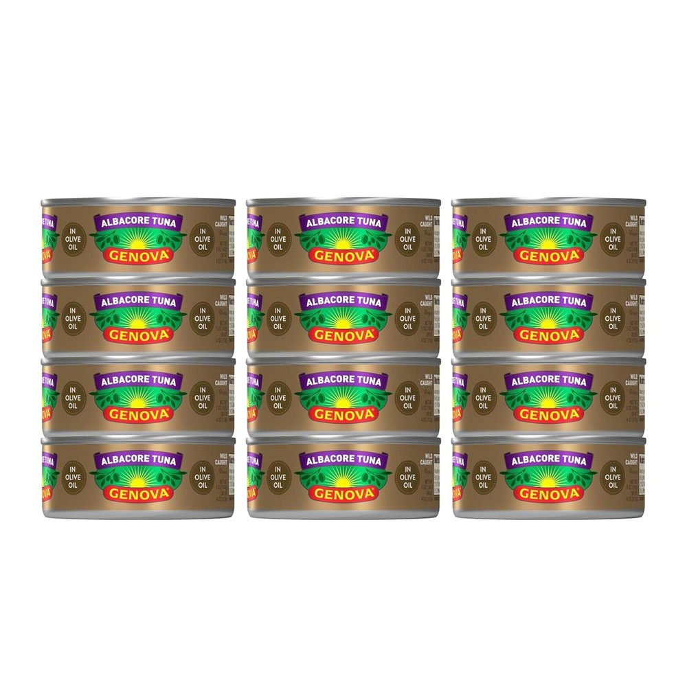 Premium Albacore Tuna in Olive Oil, 5 Ounce Cans (Pack of 12), Wild Caught Canne
