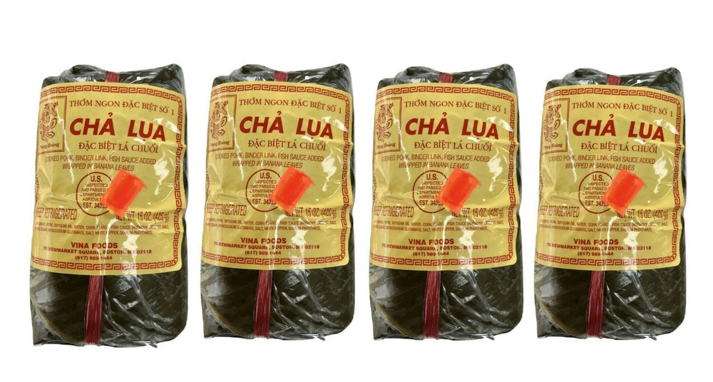 Cooked Pork Roll with Whole Peppers / Cha Lua 15 oz x 4 packs សាច់ប៉ាតេ