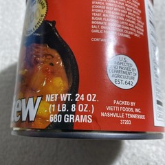 Lot 5 Cans Vietti Beef Stew, 24oz each. Ready To Eat, (T 720) New, Free Shipping