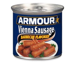 Armour Barbecue Flavored Vienna Sausage, 4.6 oz [24-Cans]
