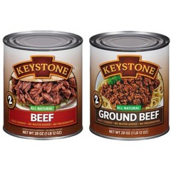 (Pack of 1 Each) Keystone Canned Meats Variety Pack Ground Beef & Keystone Beef.