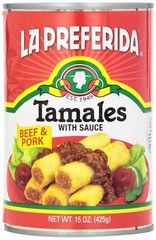 La Preferida Beef & Pork Tamales (Hearty Mexican Canned 15 Ounce (Pack of 1)