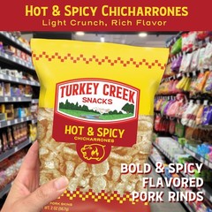 Hot & Spicy Chicharrones, Fried Pork Rinds – Spicy Flavored Pork Skins – Low …