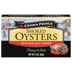 3 Pack Smoked Oysters with Red Chili Pepper 3oz Cans Wild Caught Seafood