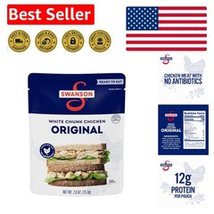 Swanson Fully Cooked Chicken Pouch – Convenient 2.6 Oz Gluten-Free Meal