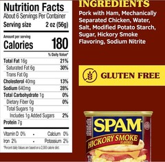 Spam Hickory Smoke, 12 Ounce Can (Pack of 4)
