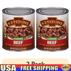 2 Pack All Natural Beef Fully Cooked No Preservatives Ready to Eat Canned Meat