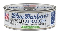 Wild Albacore Solid White Tuna in Water, No Salt Added, 4.6 oz Can – 12 Pack