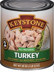 5 Cans – Keystone Meats All Natural Turkey Fully Cooked 28 oz Exp. 2029
