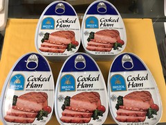 Cooked Ham Lot of 5 16oz Fully Cooked Canned Food Ready to Eat