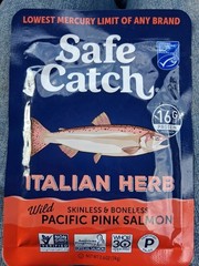 12 Pouches Safe Catch Italian Herb Salmon Pouch 2.6 oz