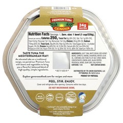 Premium Tuna, Mediterranean Bowl, Bean Salad, 7.76 oz (220 g)