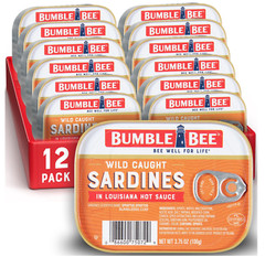 Bumble Bee Sardines in Louisiana Hot Sauce 3.75 oz Tin (Pack of 12) – Wild Ca…