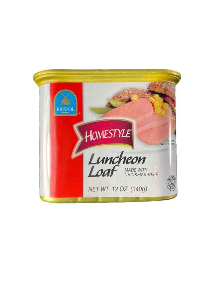 Bristol Farms Homestyle Luncheon Loaf Made with Chicken and Beef 12 oz Can