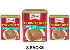 (3 pack) Libby’s Corned Beef, 12 oz Can free shipping