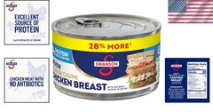 12.5 OZ Swanson White Chicken in Water – Ready-to-Eat Protein Source