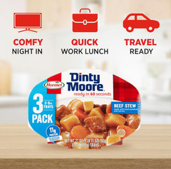 Beef Stew Ready to Eat Meal 9 oz x 3 Hearty Meat Potatoes Carrots Gluten Free-US