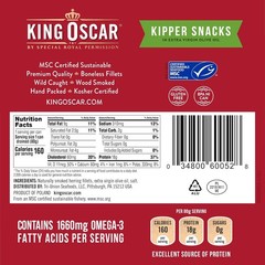 King Oscar Kipper Snacks in Olive Oil Smoked Herring 12 Pack Cans 3.54oz