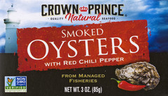 6 Pack Natural Smoked Oysters with Red Chili Pepper