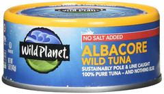 Wild Albacore Tuna, No Salt Added, Canned Tuna, Sustainably Wild-Caught, Non-GMO