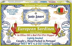 Sustainably Wild Caught Sardines in Olive Oil & Spicy Piri Piri, 6 Cans