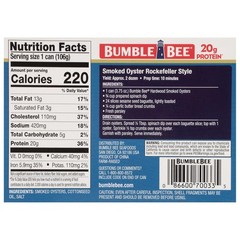 Bumble Bee Canned Hardwood Smoked Oysters, 3.75 oz Ounce (Pack of 12)