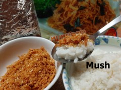 Thai Food Vegan Soy Shredded Meat / Dried Squid Meat Shred Easy Eat 2 in 1 set