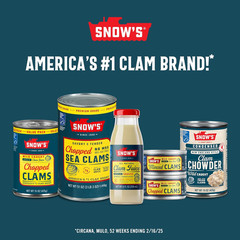 Snow’S Wild Caught Chopped Clams Canned, 6.5 Oz Can (Pack of 12) – 5G Protein
