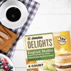 Delights Turkey Sausage, Egg White and Cheese English Muffin Breakfast Sandwiche