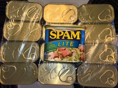 SPAM Lite, SPAM Canned Meat, 12 Oz Can, (12 Pack) Sealed Vintage Collectible