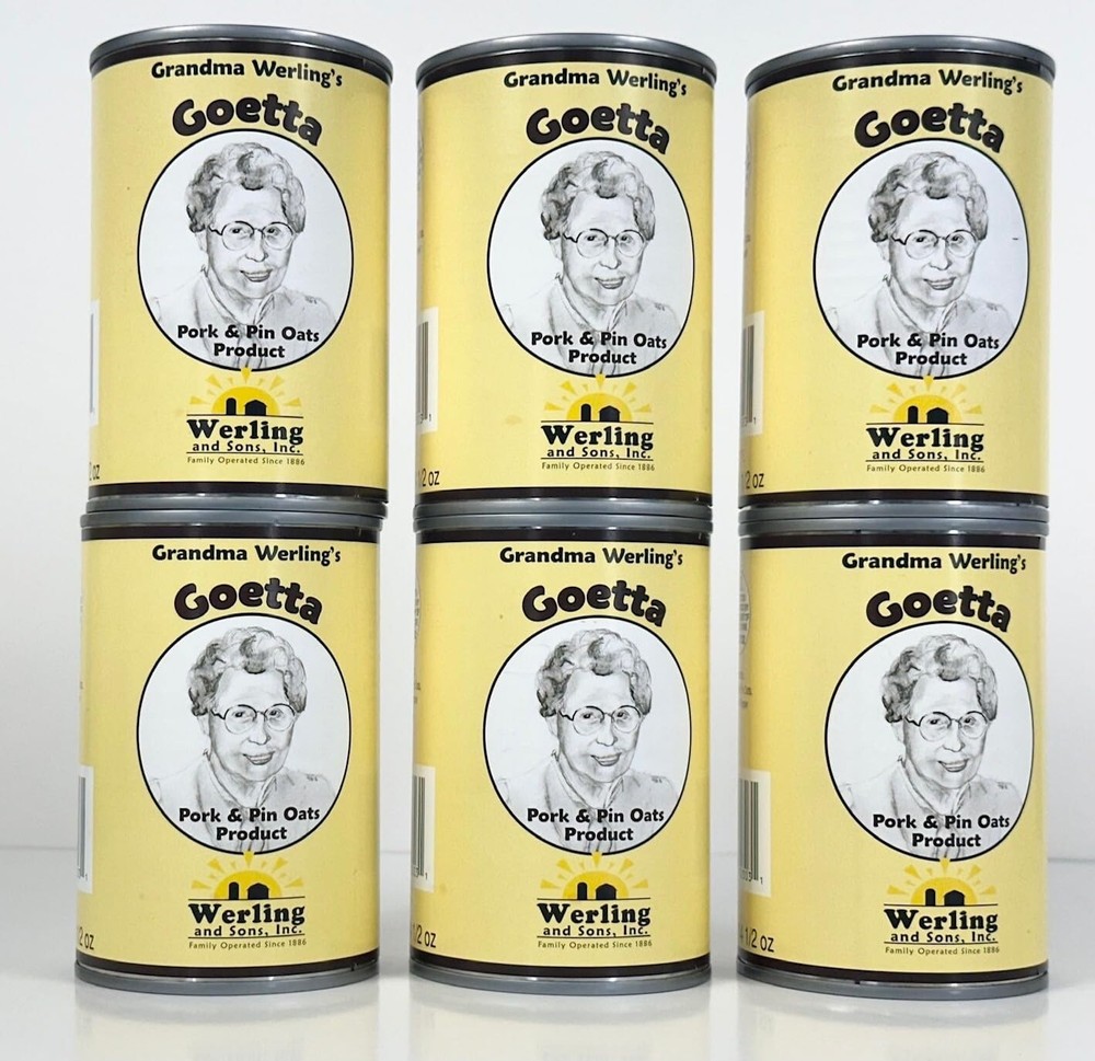 6 Cans- Werling & Sons Grandma Werling’s Goetta 14.5 Oz Canned Food Fully Cooked