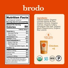 Brodo Organic Chicken Broth | Nutrient Dense, Chef 236.588 milliliters