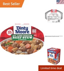 Dinty Moore Ready-to-Eat Less Sodium Beef Stew – 9oz, 6 Pack for Health & Taste